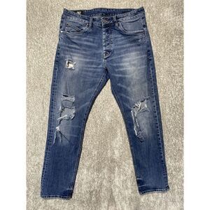 CR7 Men's Jeans Christian Renaldo Size 32X30 Straight Leg Relaxed Fit Distressed